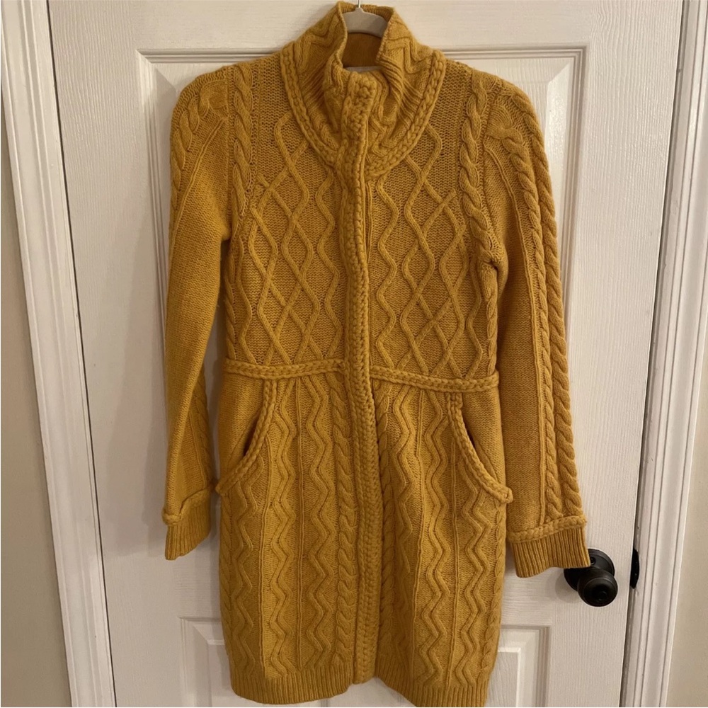Anthropologie Sparrow Long Cardigan Sweater XS 100% Lambswool